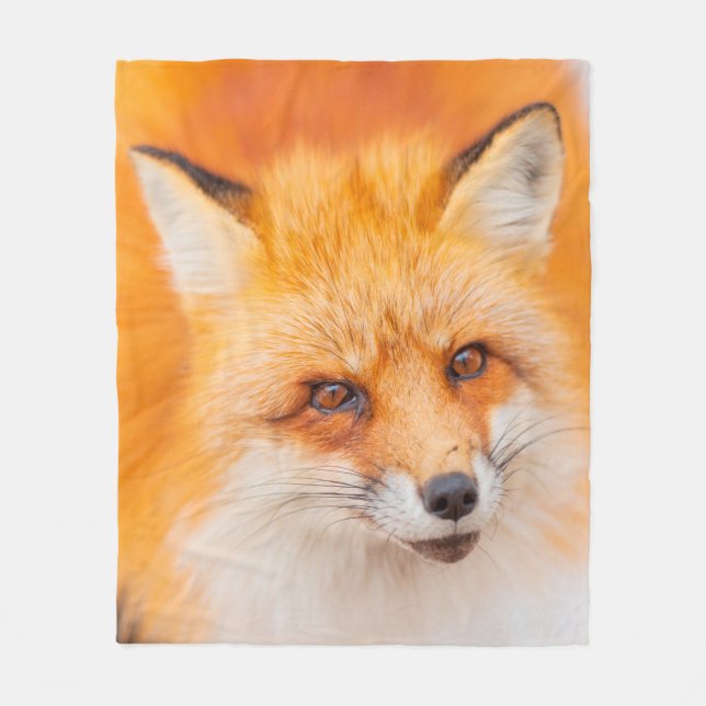 Japanischer Roter Fuchs, der ruht, schläft und spi Fleecedecke (Vorderseite)