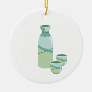 Japanischer Sake Keramik Ornament