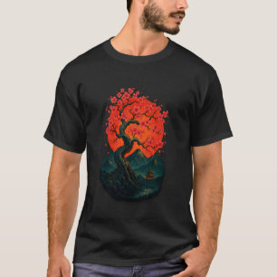 Japanischer Sakura-Garten Geisha Mount Fuji Kirsch T-Shirt
