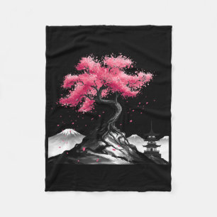 Japanischer Sakura Garten Japan Mount Fuji Cherry  Fleecedecke