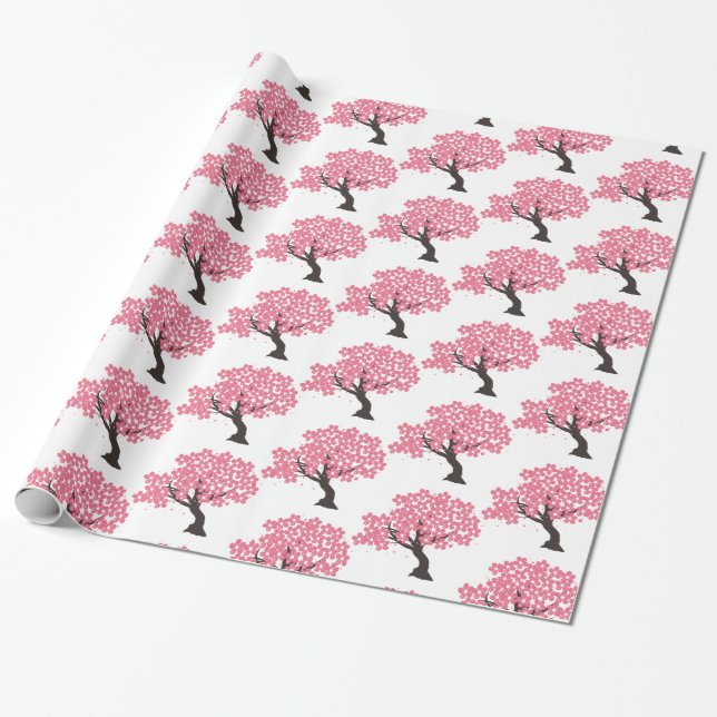 Japanischer Sakura-Kirschblüten Thunder_Cove Geschenkpapier (Ungerollt)