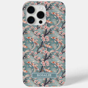 Japanischer Sakura Koi Fisch Druck Monogramm Etui- Case-Mate iPhone Hülle