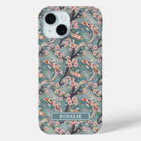 Japanischer Sakura-Koi-Fischdruck monogrammiert