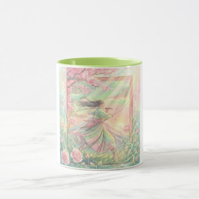 Japanischer Sakura-Samurai-Becher Tasse (Zentrum)