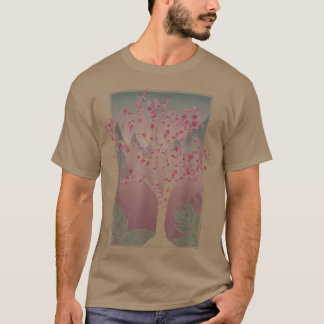 Japanischer Sakura Tree Japan Rosa Blume Blumenkoh T-Shirt
