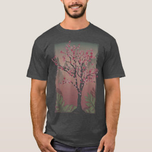 Japanischer Sakura Tree Japan Rosa Blume Blumenkoh T-Shirt