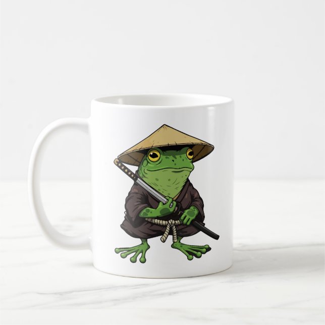 Japanischer Samurai-Frosch Kaffeetasse (Links)