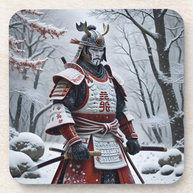 Japanischer Samurai-Getränkuntersetzer Getränkeuntersetzer (Vorderseite)
