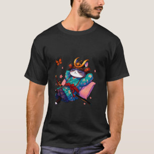 Japanischer Samurai-Katzen-Ninja Japanische Katze T-Shirt