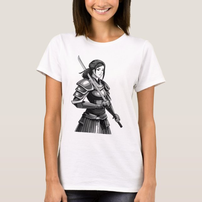 Japanischer Samurai-Krieger - Frau T-Shirt (Vorderseite)