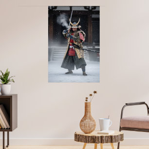 Japanischer Samurai-Krieger Poster