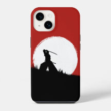 Japanischer Samurai-Krieger Silhouette Sonnen-Hand