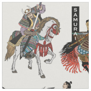 Japanischer Samurai-Pferdestoff Stoff