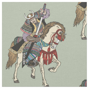 Japanischer Samurai-Pferdestoff Stoff