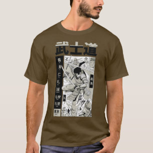 Japanischer Samurai-Schwertkämpfer Bushido Katana T-Shirt