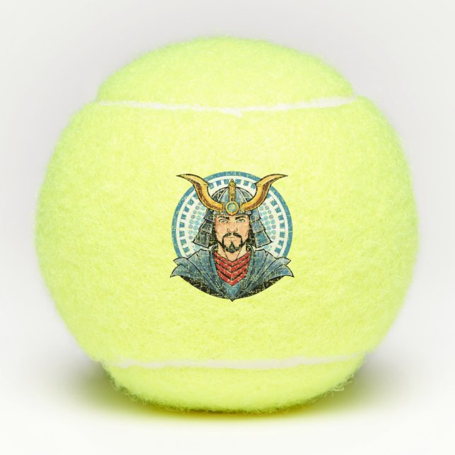 Japanischer Samurai Tennisbälle (Vorderseite)