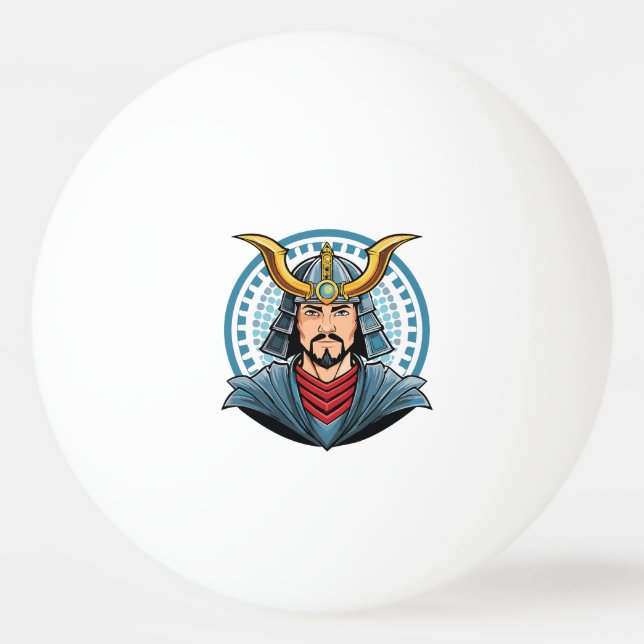 Japanischer Samurai Tischtennisball (Vorderseite)