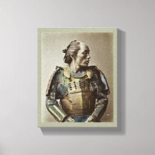 Japanischer Samurai-Vintage Leinwanddruck