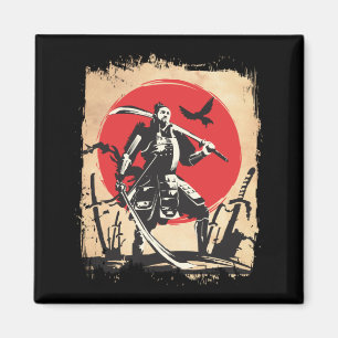 Japanischer Samurai Warrior Japan Schwertmeister H Magnet