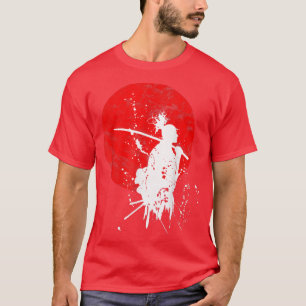 Japanischer Samurai Warrior Retro Japan Courage Re T-Shirt
