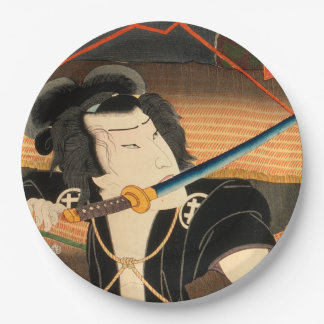 Japanischer Schauspieler (#4) (Vintager japanische Pappteller