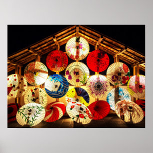 Japanischer Schirm Poster