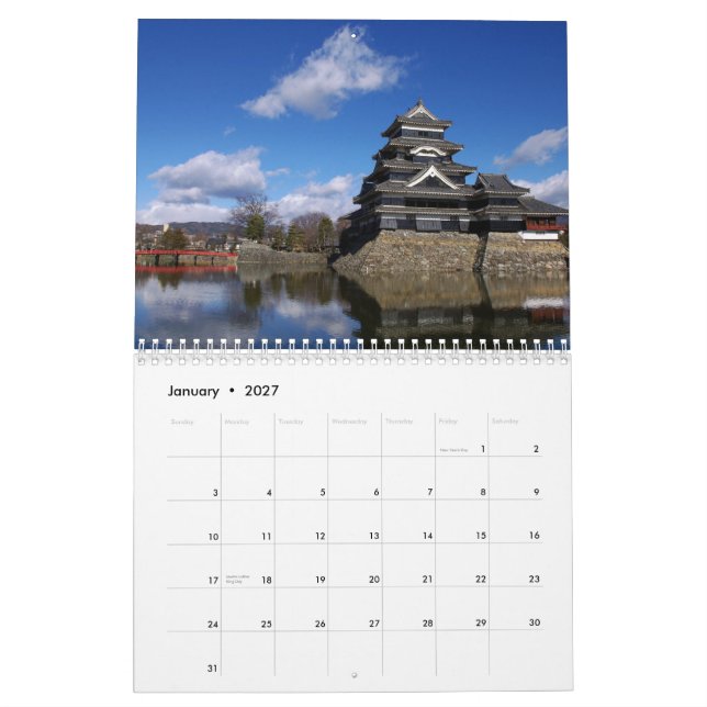 Japanischer Schloss-Kalender 2015 Kalender (Jan 2027)