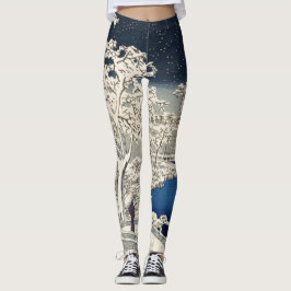 JAPANISCHER SCHNEESDRUCK FALLENDER Leggings