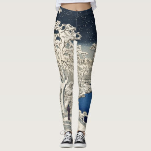 JAPANISCHER SCHNEESDRUCK FALLENDER Leggings