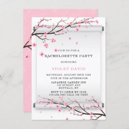 Japanischer Scroll Cherry Blossom Junggeselinnen-A Einladung