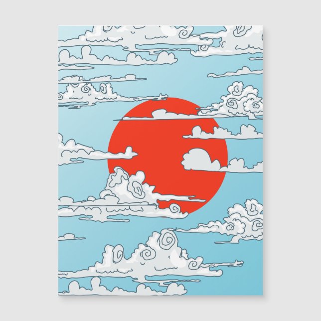 Japanischer Sonnenmagnet Magnetkarte (Vorderseite)