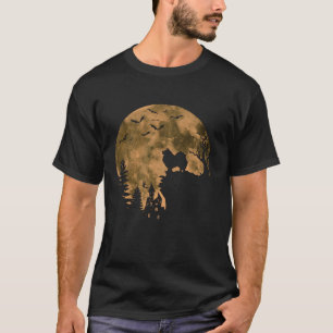 Japanischer Spitz Dog Moon Halloween Kostümhund Li T-Shirt