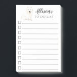 Japanischer Spitz-Hund Personalisiert zu führen Post-it Klebezettel<br><div class="desc">Wasserfarbe japanischen Spitz Hund zu tun Liste personalisiert mit Ihrem Namen und 10 Zeilen mit quadratischen Karo-Boxen. Besuchen Sie unseren Shop,  um unsere ganze Reihe von Haustieren Hunde post it notes zu sehen.</div>