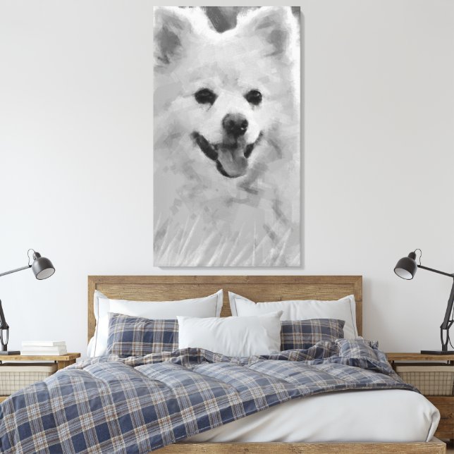 Japanischer Spitz Leinwanddruck (Insitu (Schlafzimmer))