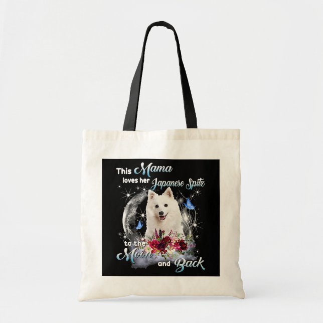 Japanischer Spitz Mama Dog Lover Owner Happy Tragetasche (Vorne)