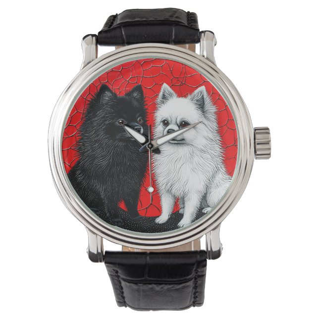 Japanischer Spitzhund Armbanduhr (Vorderseite)