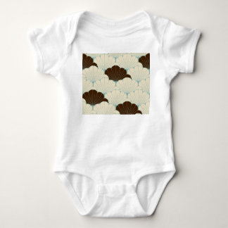 Japanischer Stil Blaues Blattkacheln Baby Strampler