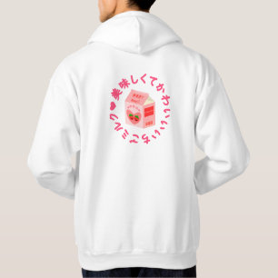 Japanischer Stil Kawaii Erdbeermilch Hoodie
