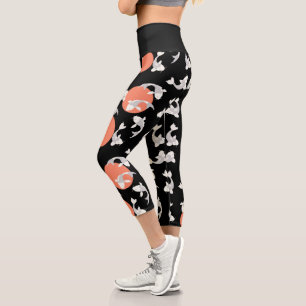 japanischer Stil Koi Art Pattern Capri Leggings