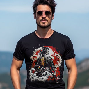 Japanischer Stil Samurai Warrior T-Shirt