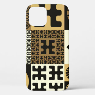 Japanischer Stil, schwarzes Gold nahtlose Muster. Case-Mate iPhone Hülle