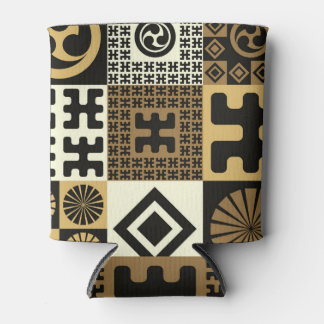 Japanischer Stil, schwarzes Gold nahtlose Muster. Dosenkühler