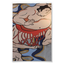 Japanischer Sumo-Ringer-Kunst Fotodruck