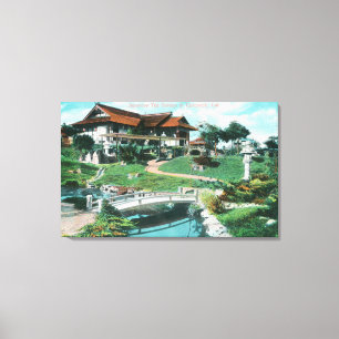 Japanischer Tee-Garten ViewCoronado, CA Leinwanddruck