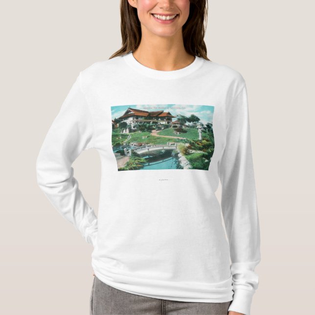 Japanischer Tee-Garten ViewCoronado, CA T-Shirt (Vorderseite)