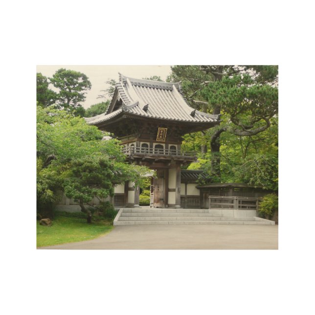 Japanischer Teegarten in San Francisco Holzposter (Vorderseite)