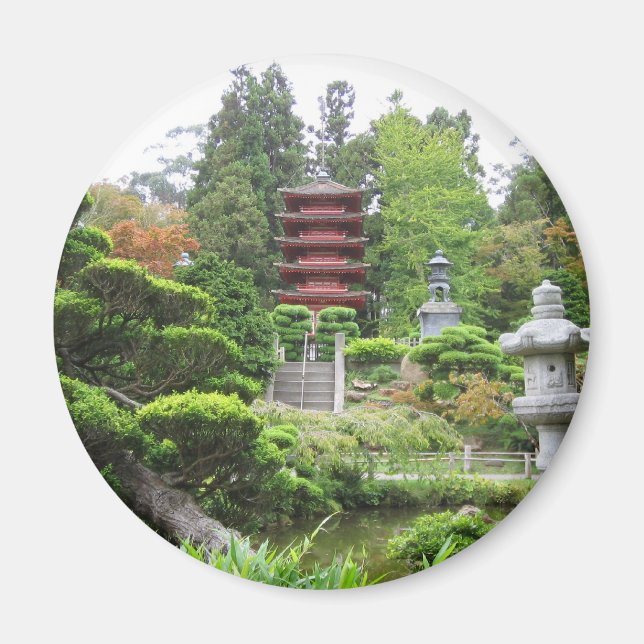 Japanischer Teegarten Magnet (Vorne)