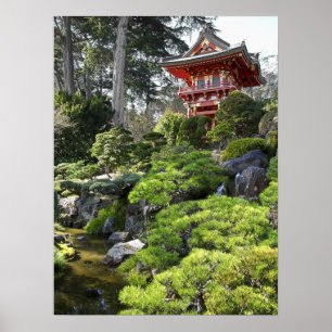 Japanischer Teegarten Pagoda - San Francisco Poster