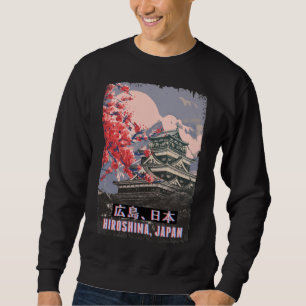 Japanischer Tempel Hiroshima Anime Cherry Blossom Sweatshirt