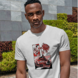 Japanischer Temple Geisha T-Shirt